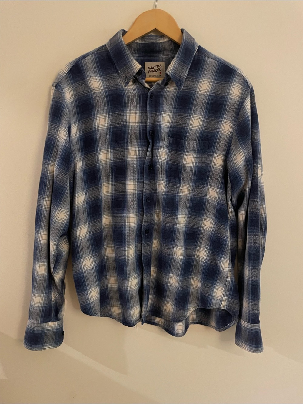 Naked & Famous Plaid Flannel (XL) fits L